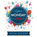 Black Friday Emblem Balloons Percents Banner Royalty Free Stock Photo