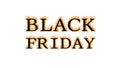 Black Friday fire text effect white isolated background Royalty Free Stock Photo