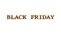 Black Friday fire text effect white isolated background Royalty Free Stock Photo
