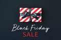 Black friday gift box. Royalty Free Stock Photo