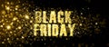 Black Friday Gold Glitter Background. Vector illustration