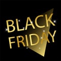 Black Friday sale gold and black banner