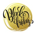 Black friday golden text design. Vector Royalty Free Stock Photo