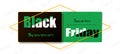 Black Friday green and black design for use sale and brochure by vector illustration Royalty Free Stock Photo