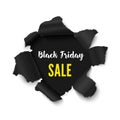Black Friday hole in paper banner