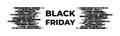 Black friday horizontal banner. The inscription with the elements of a stylized black brick wall