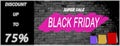 Black friday horizontal rectangular banner for website with the