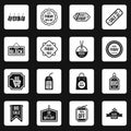 Black Friday icons set squares vector Royalty Free Stock Photo