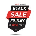 Black friday label price tag sale banner badge template sticker Royalty Free Stock Photo