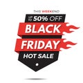 Black friday label price tag sale banner badge template sticker Royalty Free Stock Photo