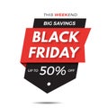 Black friday label price tag sale banner badge template sticker Royalty Free Stock Photo