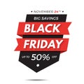 Black friday label price tag sale banner badge template sticker Royalty Free Stock Photo