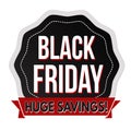 Black friday label or sticker Royalty Free Stock Photo