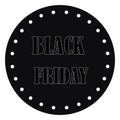 black friday label on transparent background