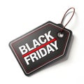 Black Friday label with words \