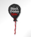 Black Friday lettering and plasticine balloon