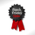 Black Friday lettering and plasticine medal banner