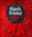 Black Friday lettering and plasticine medal banner