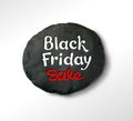 Black Friday lettering and plasticine round banner