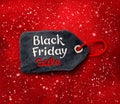 Black Friday lettering on plasticine tag banner