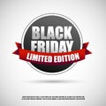 Black Friday limited edition tag. Royalty Free Stock Photo