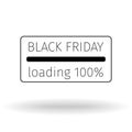 Black Friday 100% loading. Progress loading bar Royalty Free Stock Photo