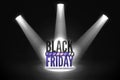 Black friday loading realistic vector banner template