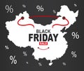 Black Friday Map - China white