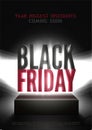 Black friday mega sale vector poster template Royalty Free Stock Photo