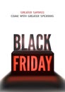 Black friday sale bright advert with copyspace banner design Royalty Free Stock Photo