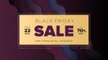 Black Friday modern promotion square web banner for social media