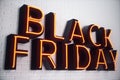 Black Friday - The Most Expected Sale of the Year. Neon Red 3D banner. Grand Discounts. Only once a year, maximum