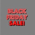 Black Friday neon red glow on strips background Royalty Free Stock Photo