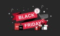 Black friday offers sale banner with discount details background