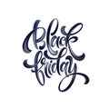 Black Friday paint hand writting calligraphi lettering. Vector illustration Royalty Free Stock Photo