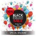 Black Friday Paper Circles Balloons Percents Royalty Free Stock Photo