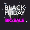 Black Friday Polygon Sale Flyer or Poster Design discount offers. Royalty Free Stock Photo