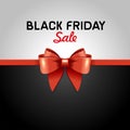 Black Friday Poster Sale with Ribbon and Bow Knot