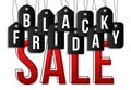 Black Friday on price tag. Vector set of realistic isolated blank price tag coupons for Black Friday sale for decoration and