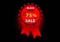 Black friday red awards banner promotion design