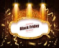 Black Friday retro light frame Royalty Free Stock Photo