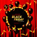 Black Friday retro light frame Royalty Free Stock Photo