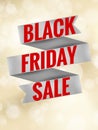 Black Friday ribbon. EPS 10 Royalty Free Stock Photo