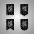 Black friday ribbon. Holiday sale elements. Sales Royalty Free Stock Photo