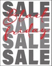 Black Friday Poster template on white background.