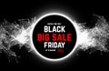 Black Friday sale abstract background. Futuristic technology style. Big data. Design with plexus. Vector illustration Royalty Free Stock Photo