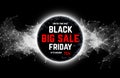 Black Friday sale abstract background. Futuristic technology style. Big data. Design with plexus. Vector illustration