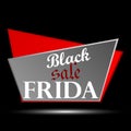 Black friday sale promotion banner with red balloons. Special offer. Vector background.