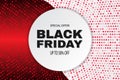 Black friday sale abstract banner. Red and white vector background Royalty Free Stock Photo