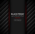 Black friday sale abstract textured promo poster.